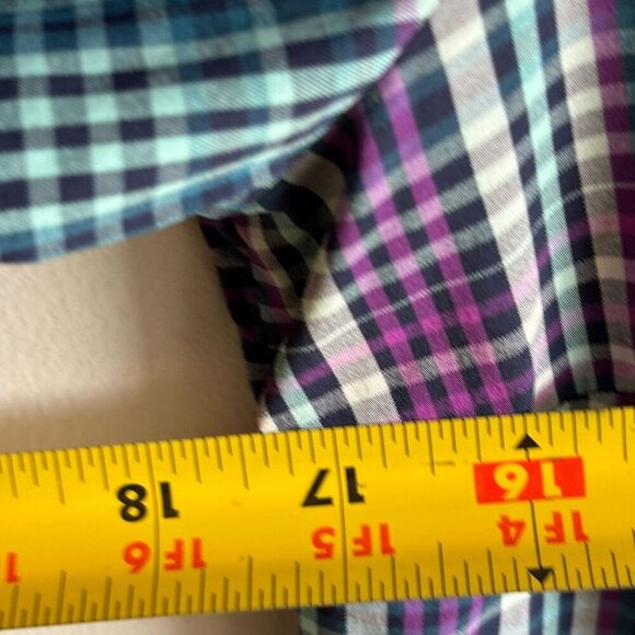 Peter Miller Womens 3/4 Sleeve Plaid Shirt Dress Multicolor Size Small - Picture 4 of 9